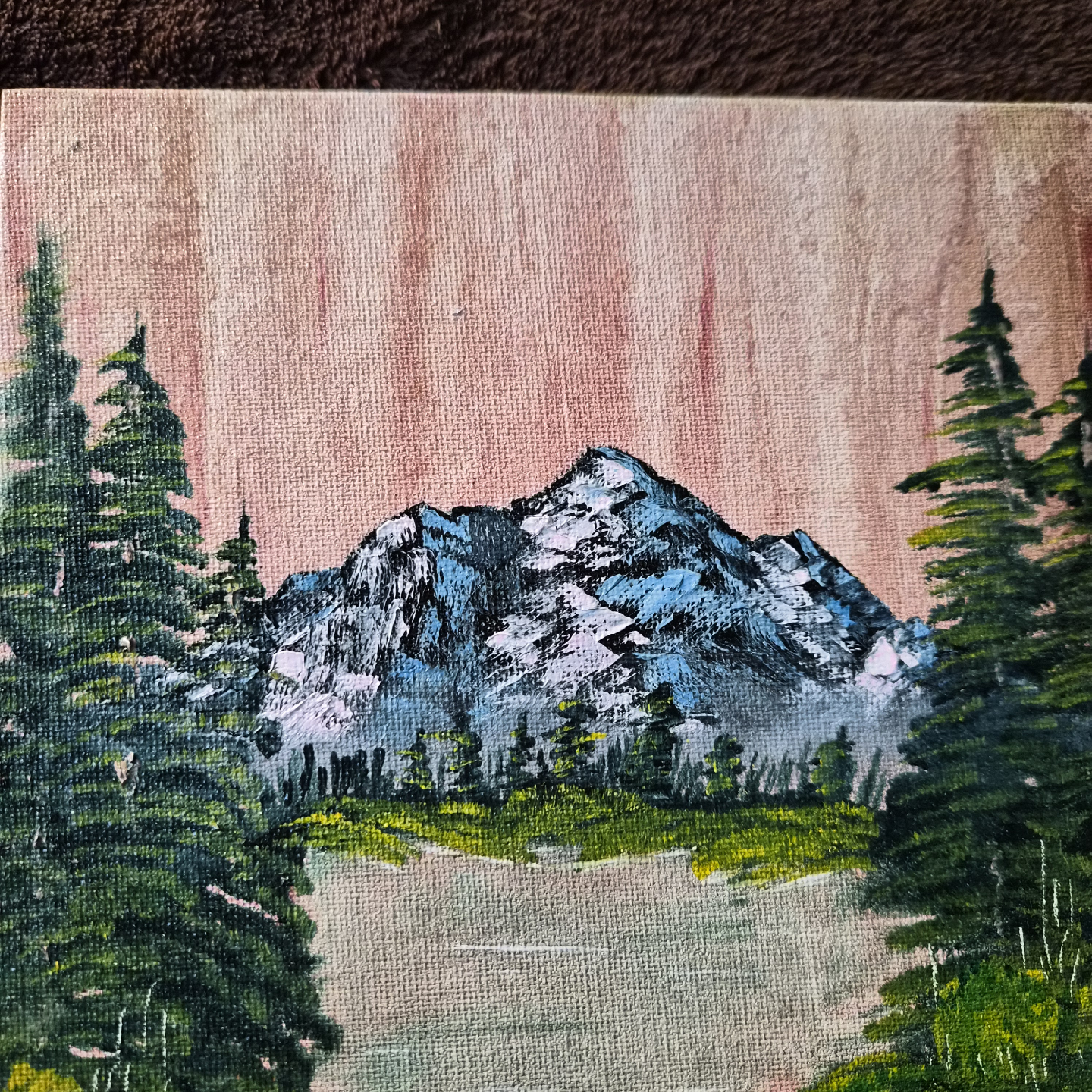 Hand Painted Oil Paint Bob Ross Inspired Hand Mixed Colors - photo 3