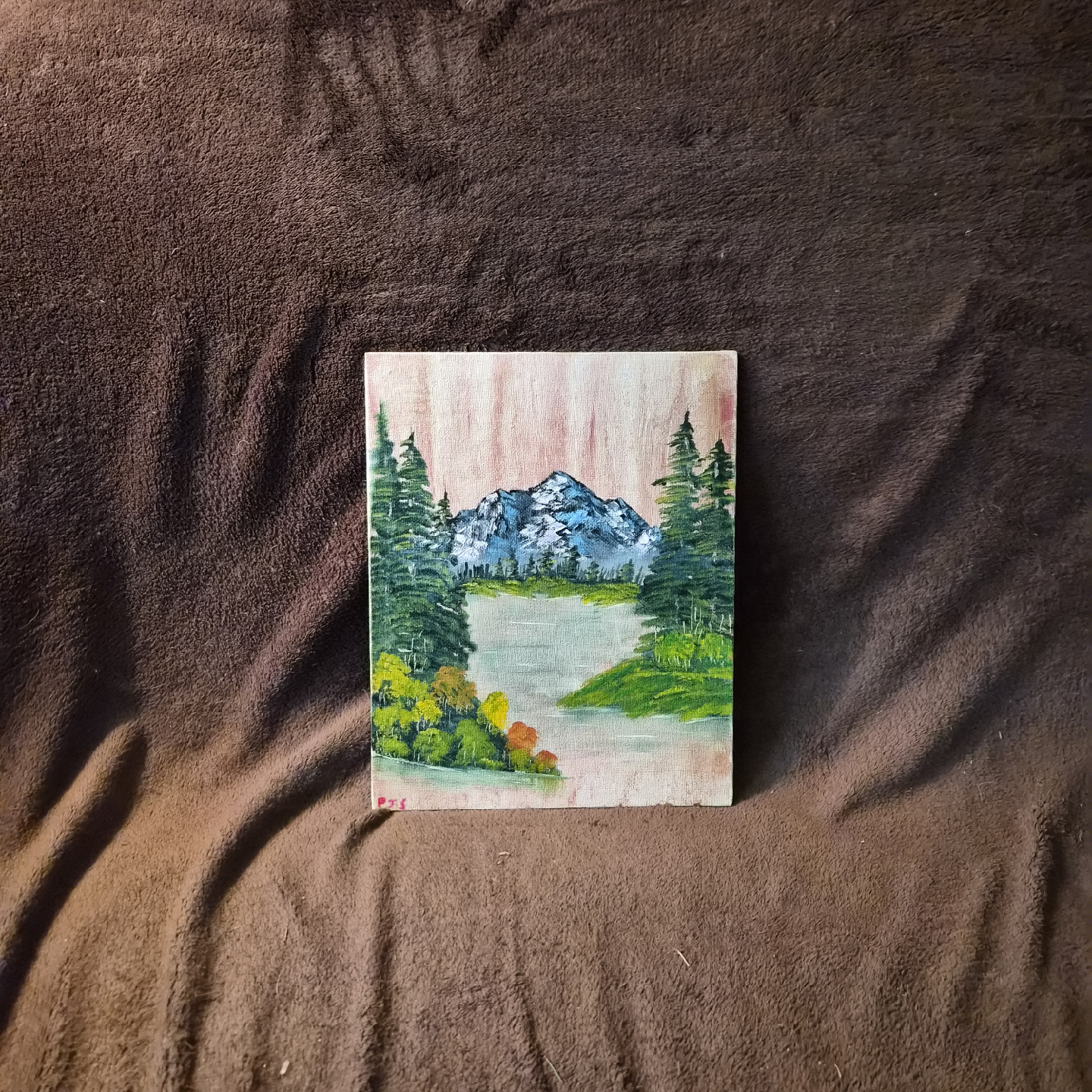 Hand Painted Oil Paint Bob Ross Inspired Hand Mixed Colors - photo 4