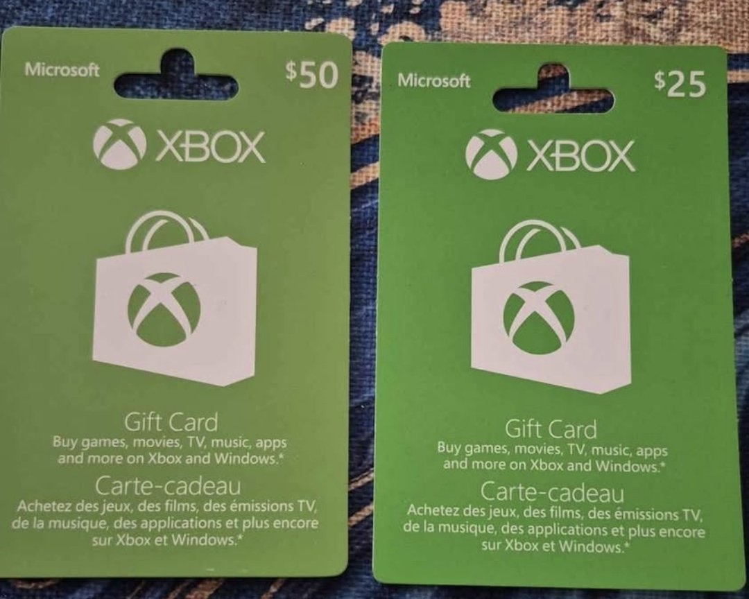 Xbox $50 & $25 Gift Cards