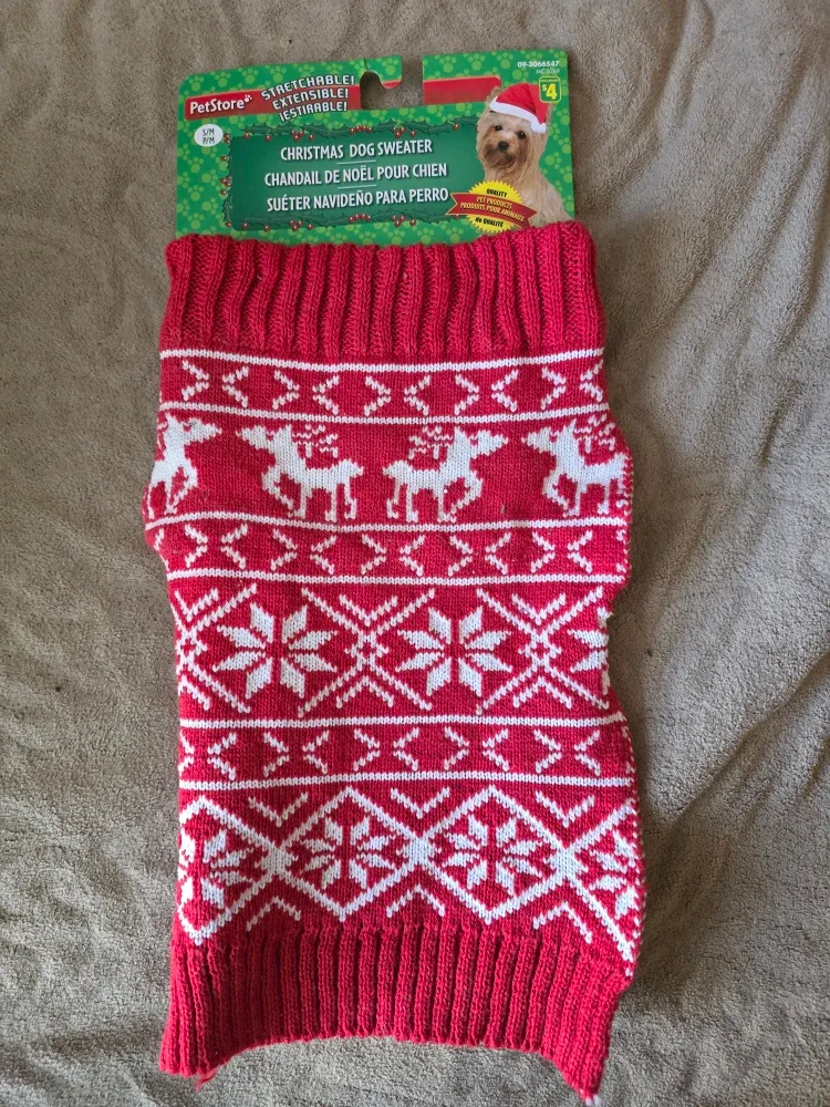 PetStore Christmas Dog Sweater - S/M thumbnail