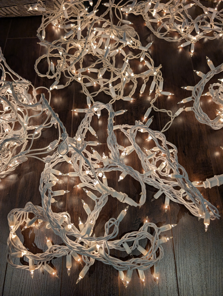 5 Strands of White Thick Christmas Lights - EUC - photo 3