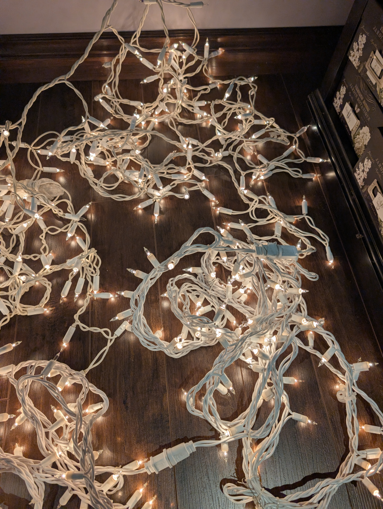 5 Strands of White Thick Christmas Lights - EUC - photo 4