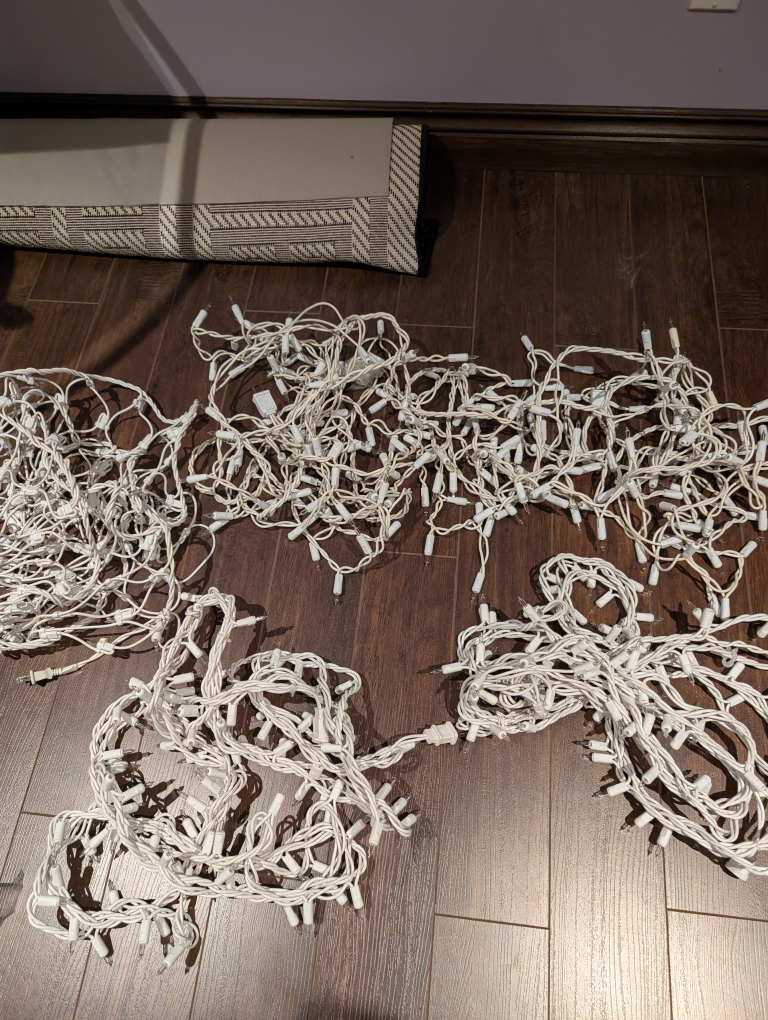 5 Strands of White Thick Christmas Lights - EUC - photo 5