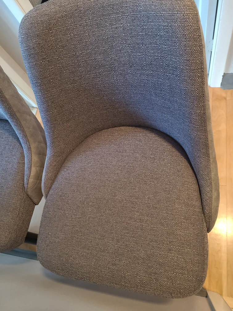 Set of Grey Upholstered Counter Height / Bar Stools x2 🧡 image indicator(4)