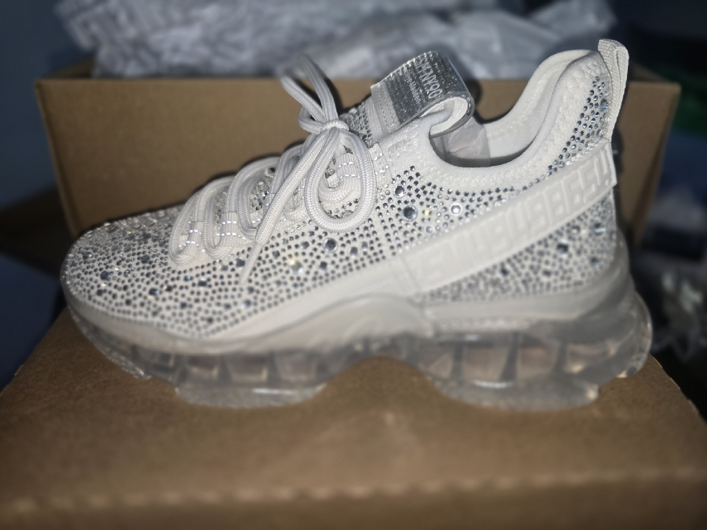 Steve Madden Crystal Embellished Sneakers - Size 7