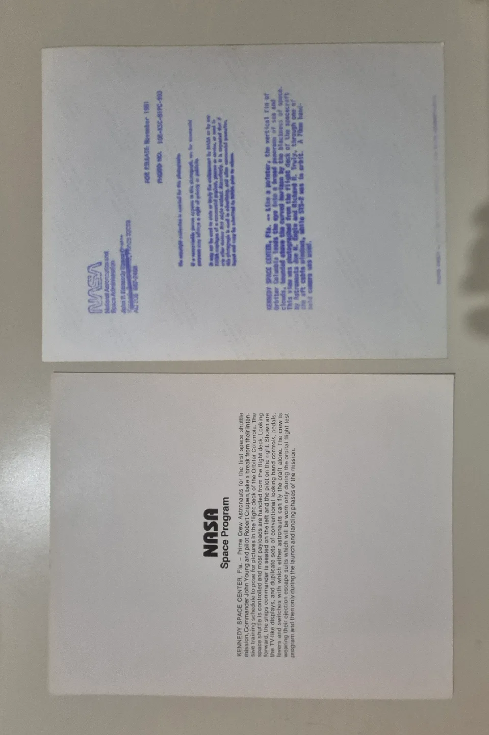 Lot of 17, glossy prints from Kennedy space center or NASA image indicator(6)