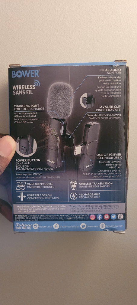 Bower Wireless Lavalier Microphone - New! - photo 2