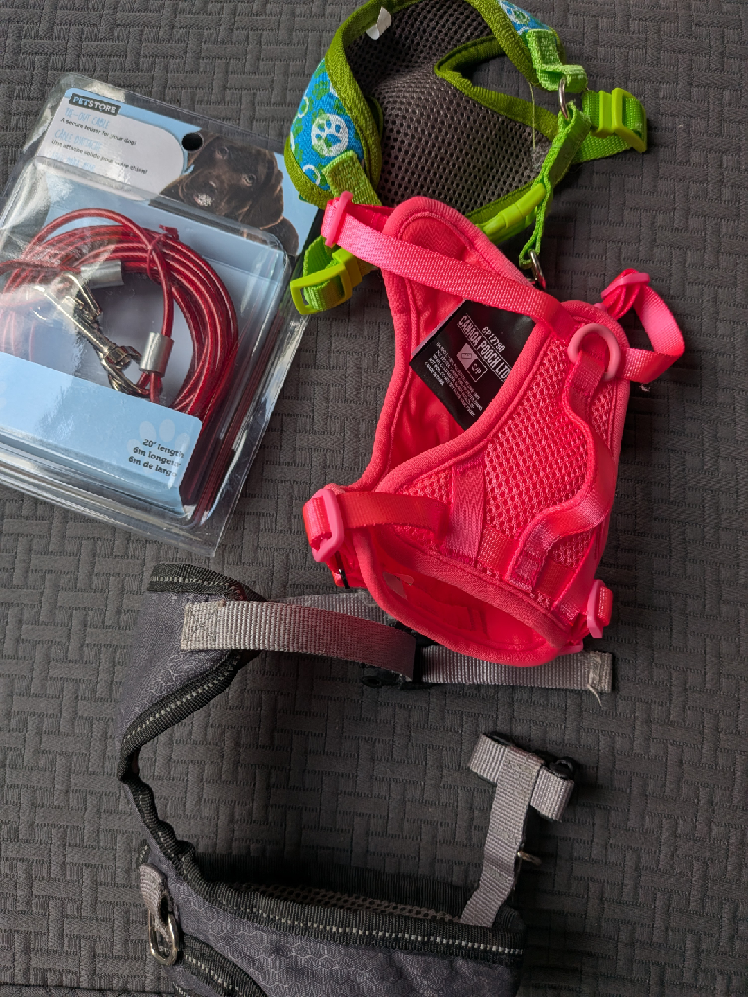 Three dog Harnesses Bundle & Tie-Out Cable leash - photo 4