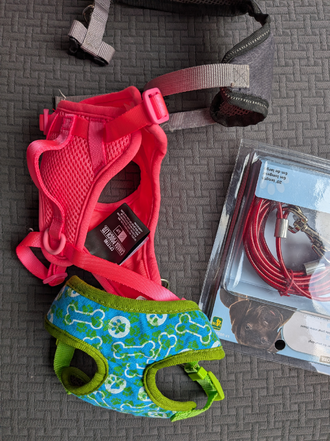 Three dog Harnesses Bundle & Tie-Out Cable leash - photo 5