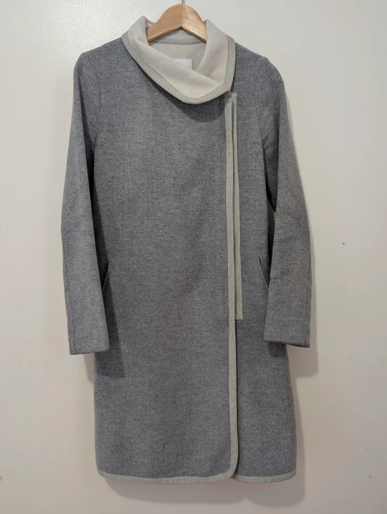 Babaton Gray Wool Blend Coat - Size S thumbnail