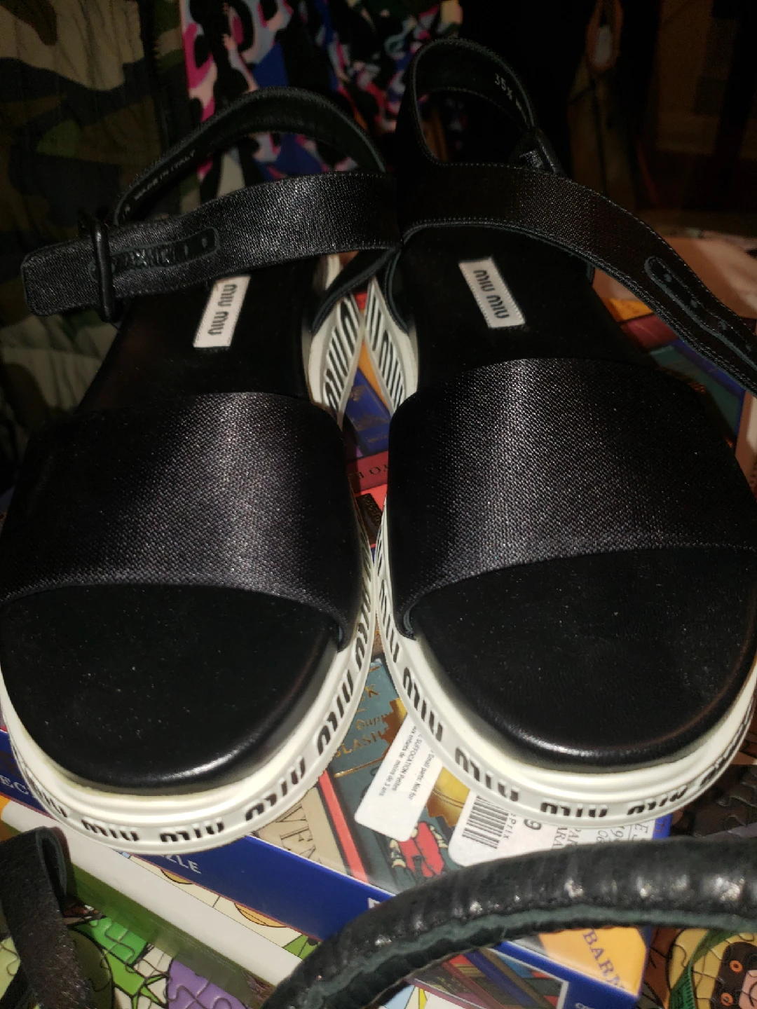 Miu Miu Black Platform Sandals size 6 - photo 2