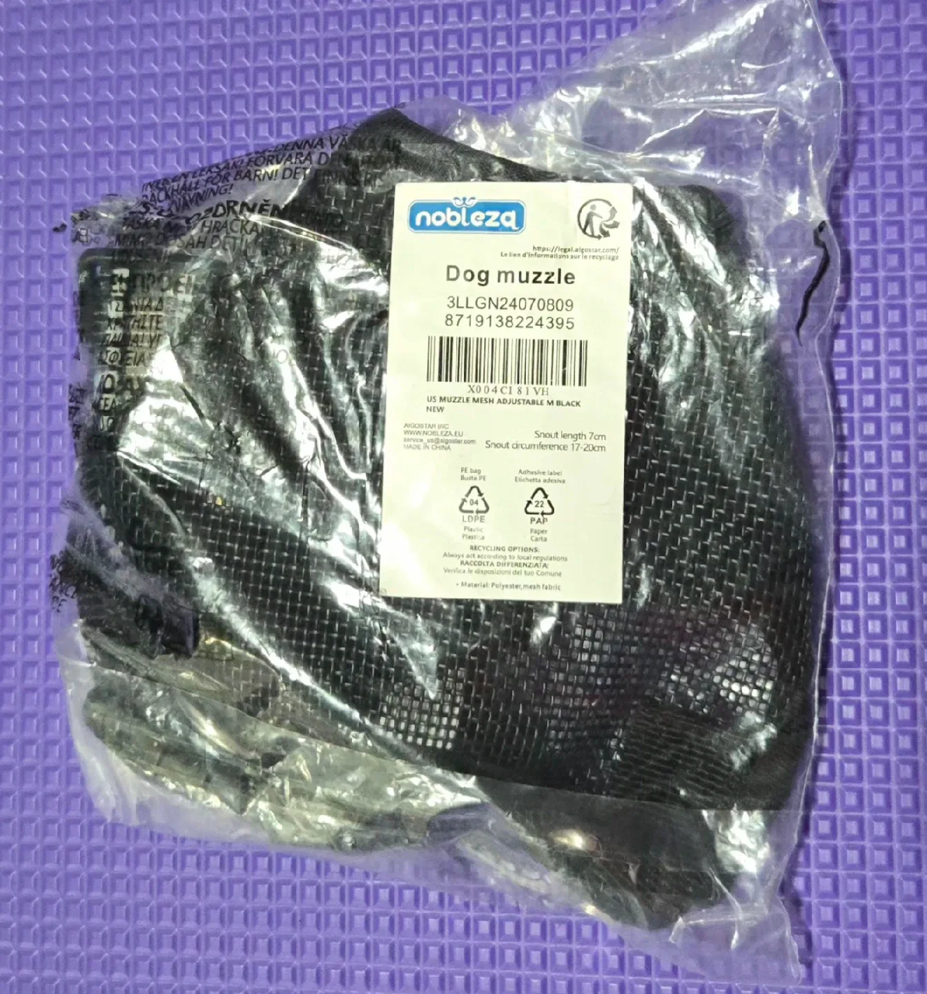 Dog Mesh Muzzle - Adjustable & Breathable - Size M image indicator(9)