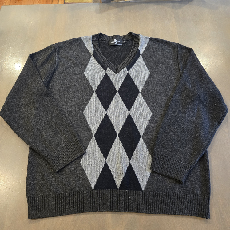 Gran Sasso Argyle Sweater - Mens Large