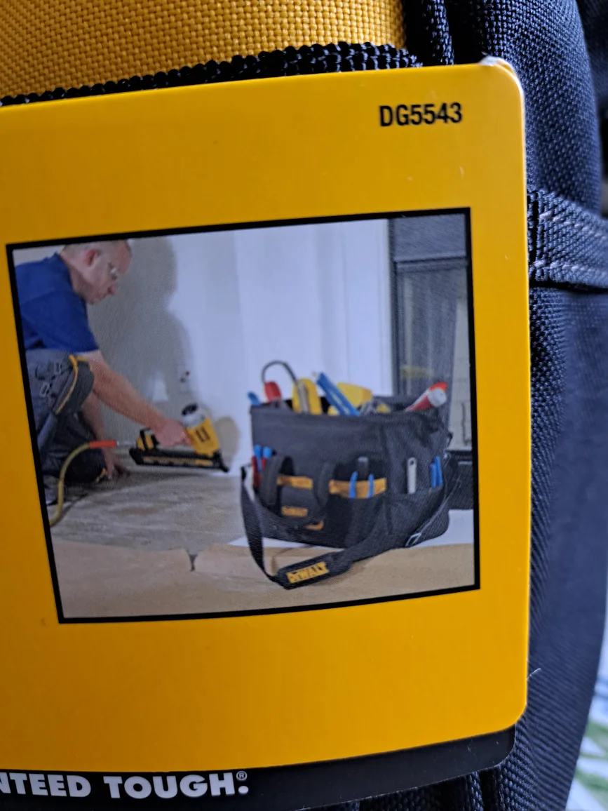 DeWalt 16" Tradesman's Tool Bag - Black & Yellow image indicator(2)