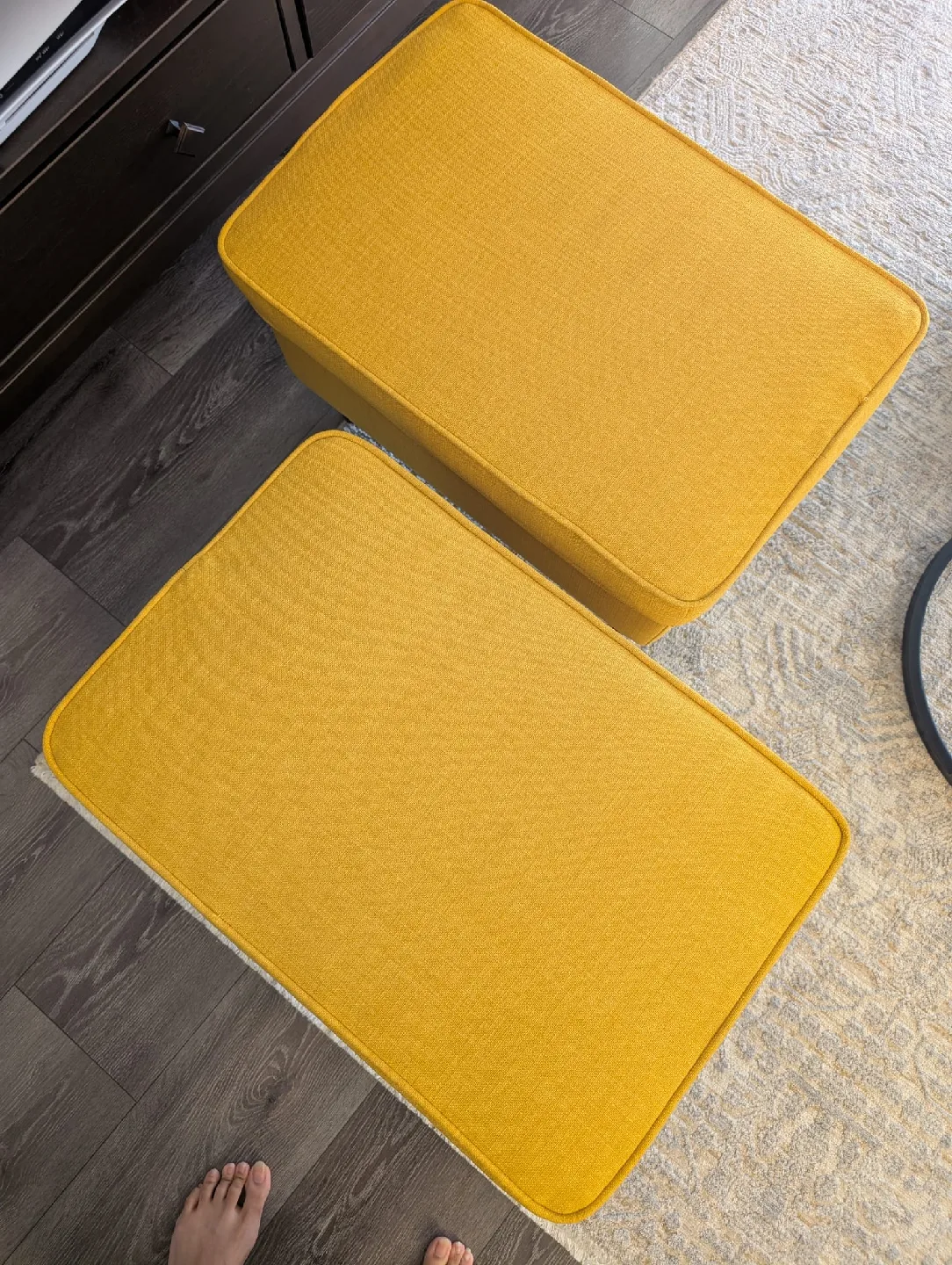 Yellow Ottomans - Pair image indicator(6)