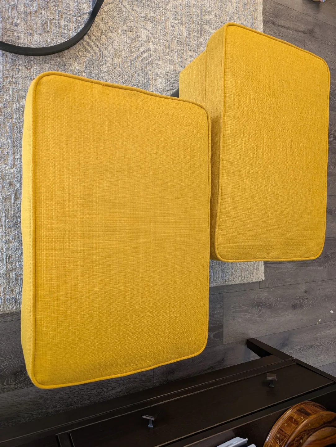 Yellow Ottomans - Pair image indicator(7)