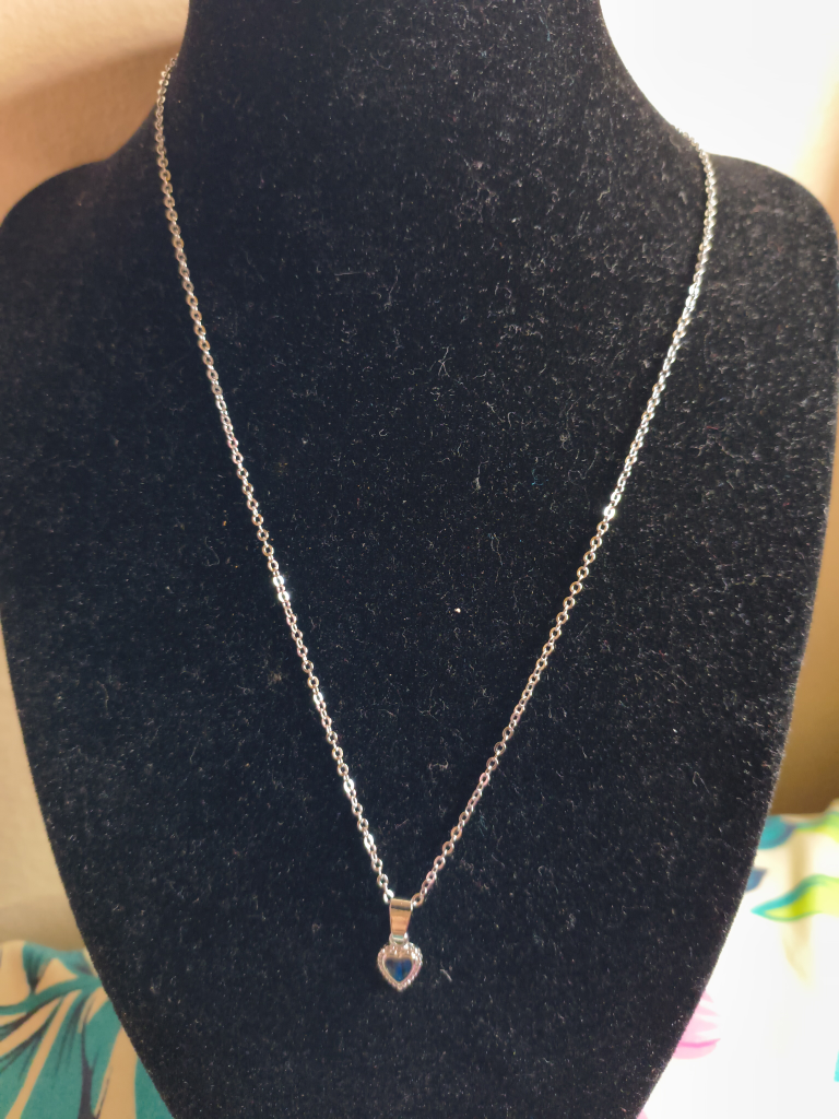 Heart Pendant Silver Necklace - photo 2