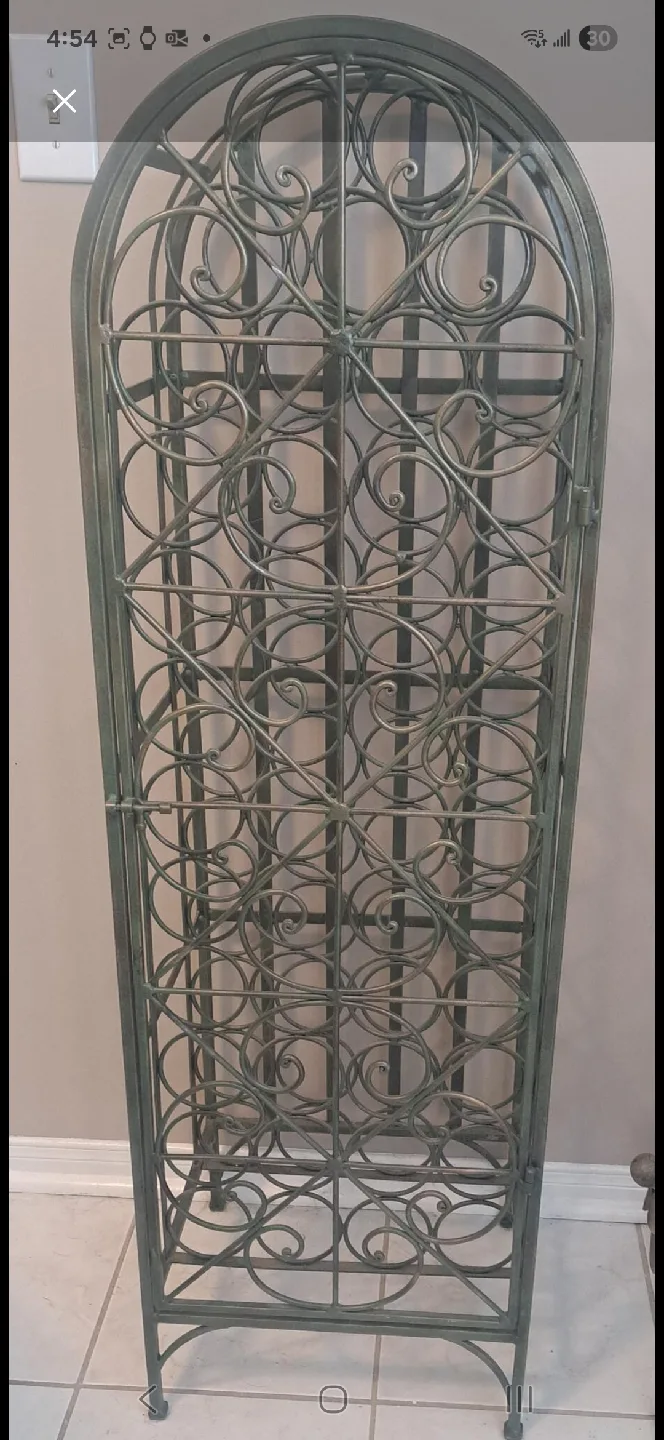 Metal Wine Rack - Holds Many Bottles! thumbnail