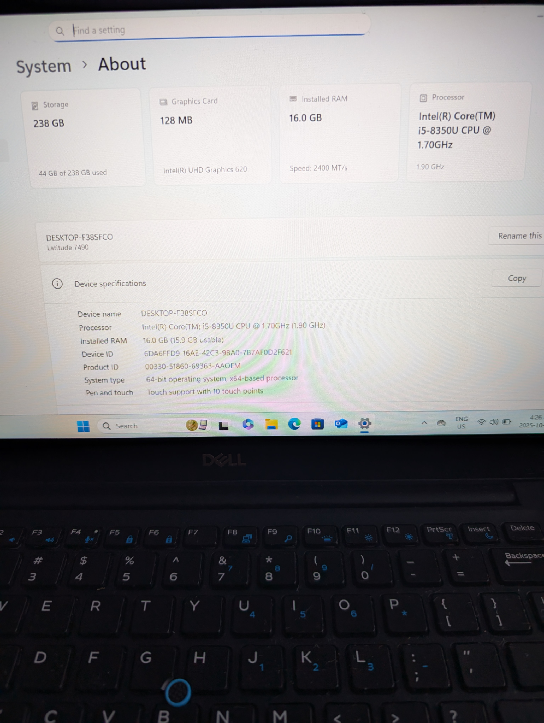 Dell Latitude 7490 Laptop (Touch Screen) - photo 3