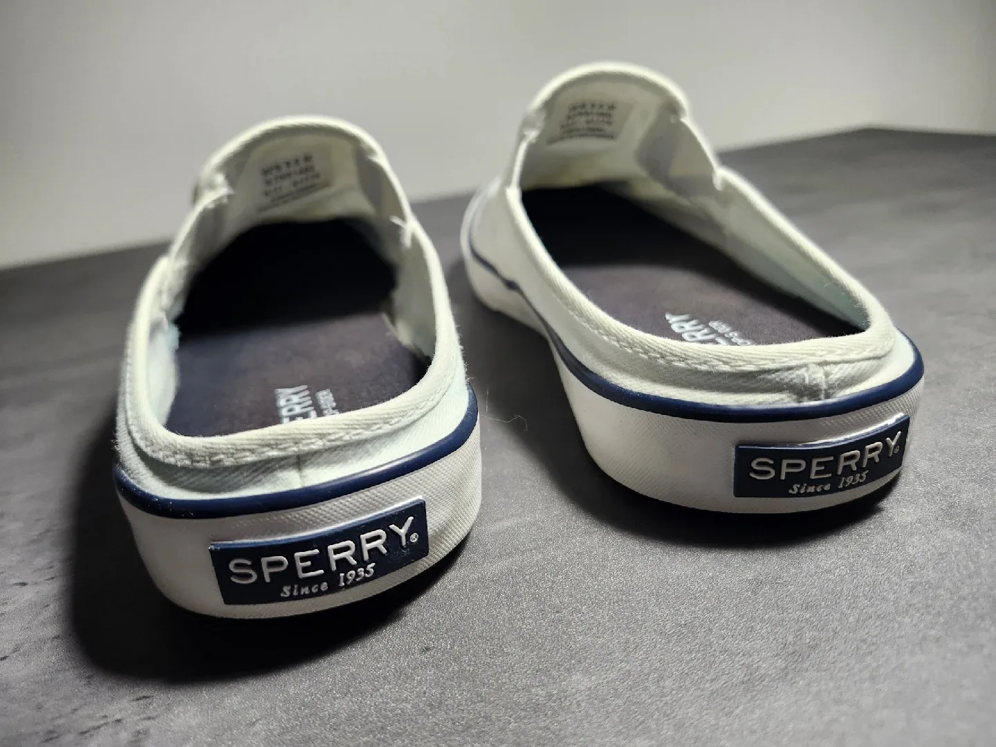 Sperry Top-Sider White Canvas Mules (Pls read description) image indicator(2)