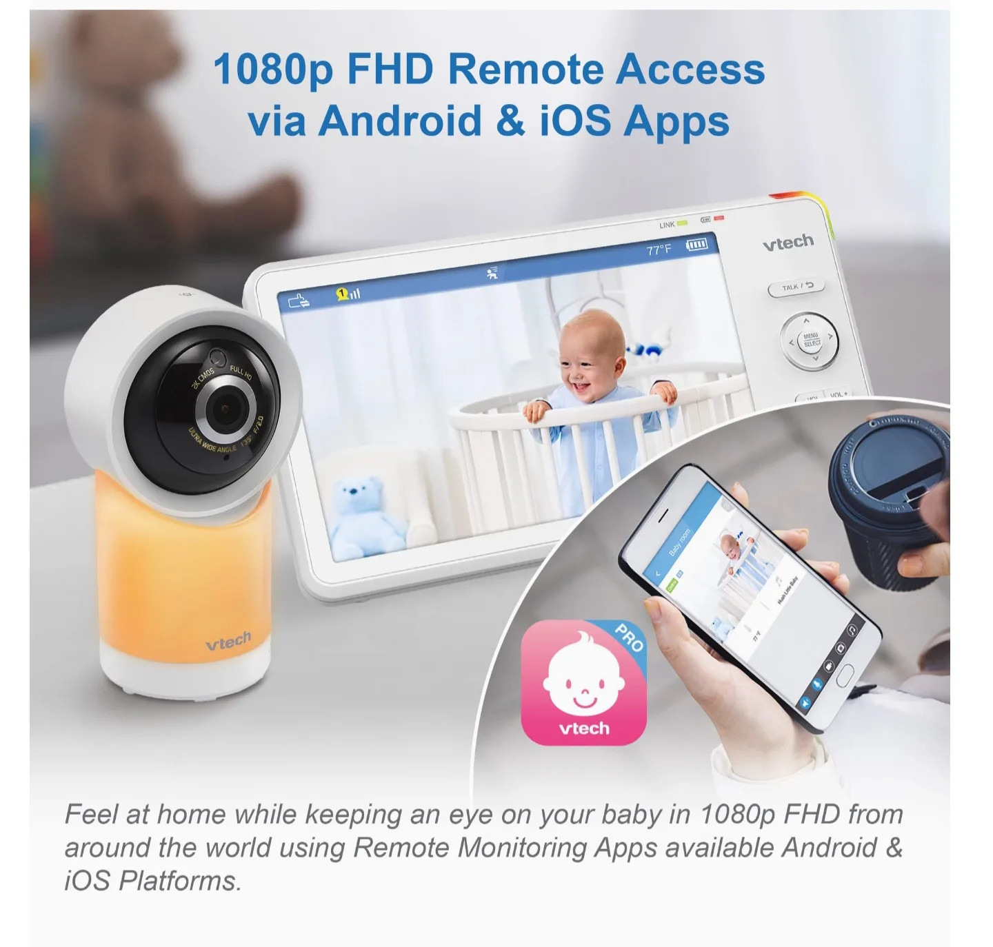 VTech 7" HD Baby Monitor with 2K Camera image indicator(3)