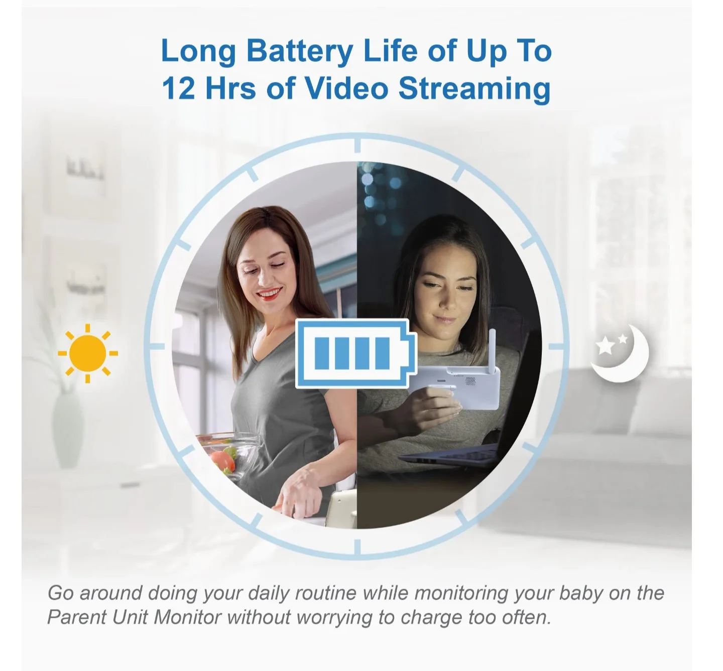 VTech 7" HD Baby Monitor with 2K Camera image indicator(6)