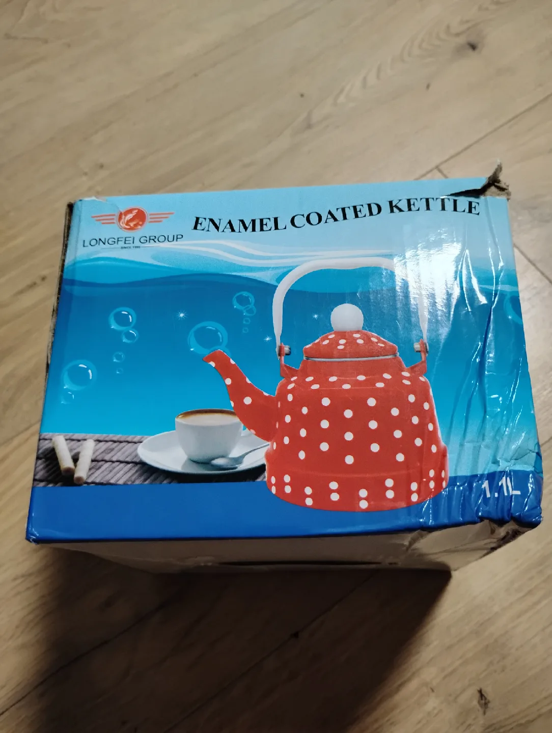 New LONGFEI Enamel Coated Kettle - 1.1L image indicator(7)