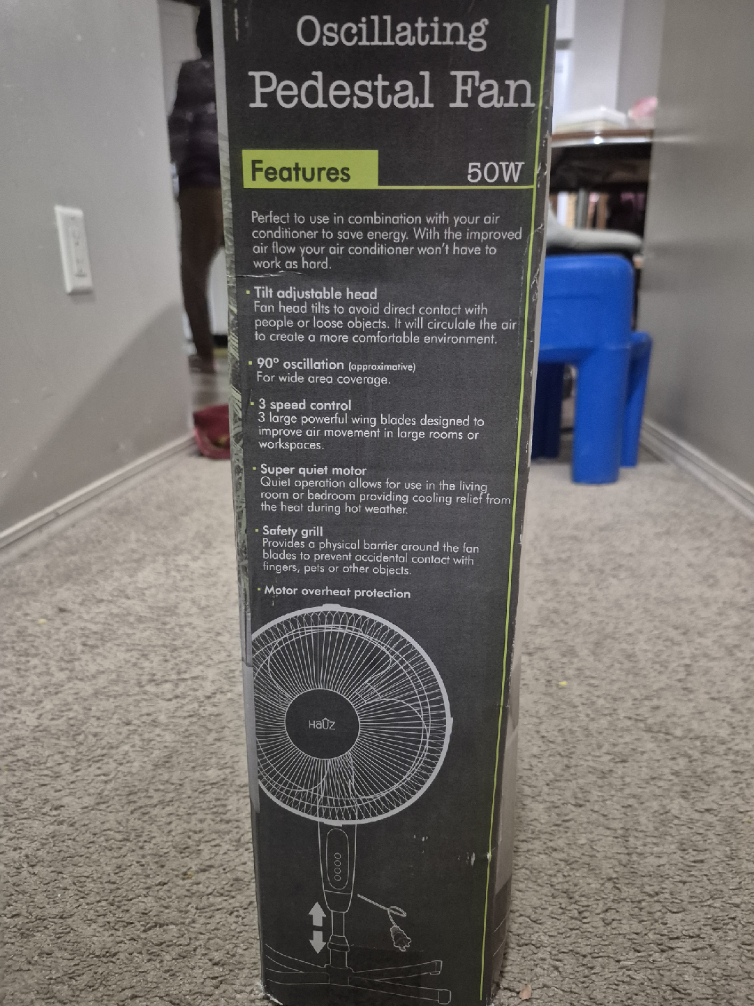 Haüz Living Basics Oscillating Pedestal Fan - 16 inch - photo 2