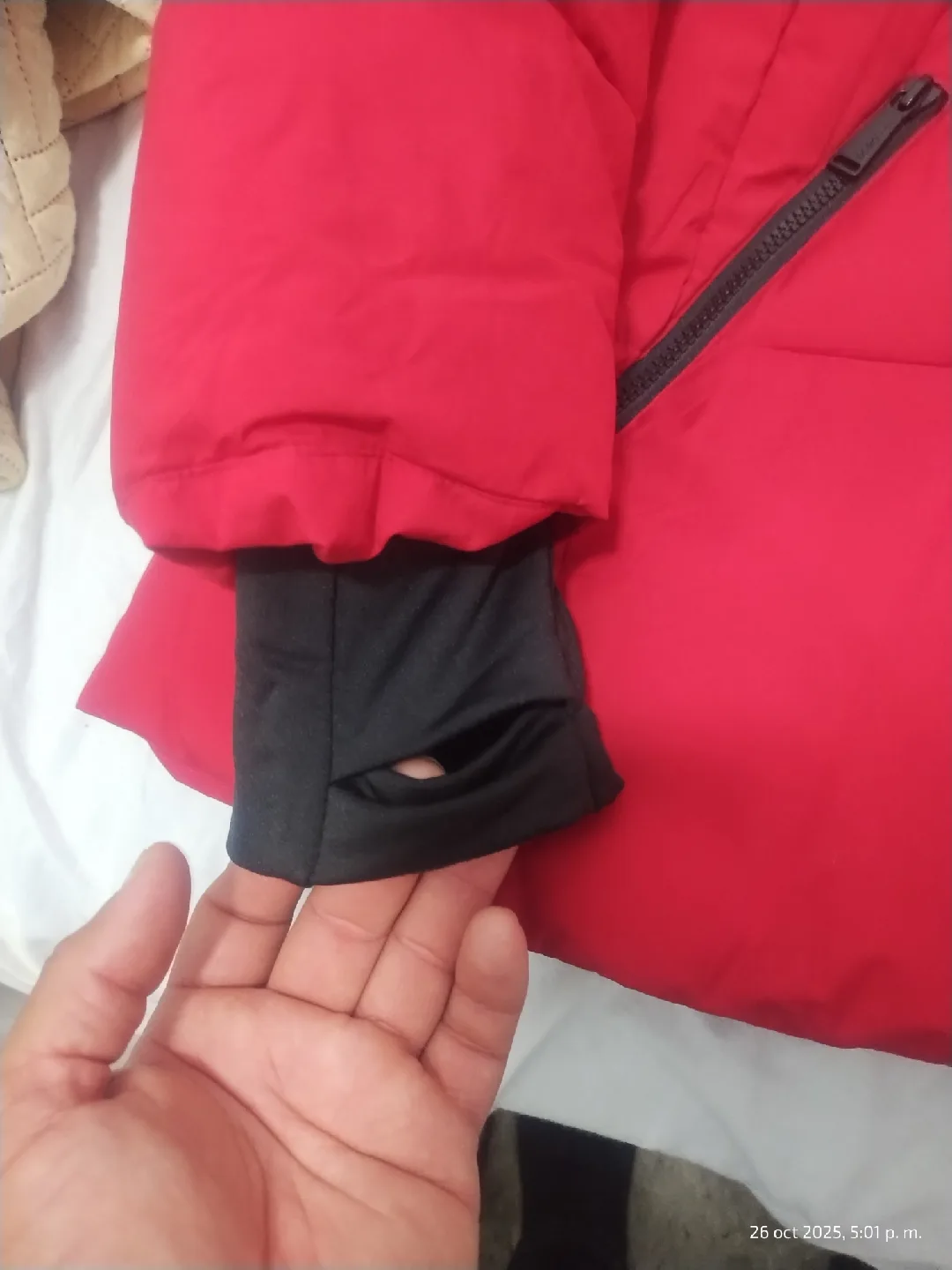 BCBG Paris Red Puffer Jacket Size 2X image indicator(3)