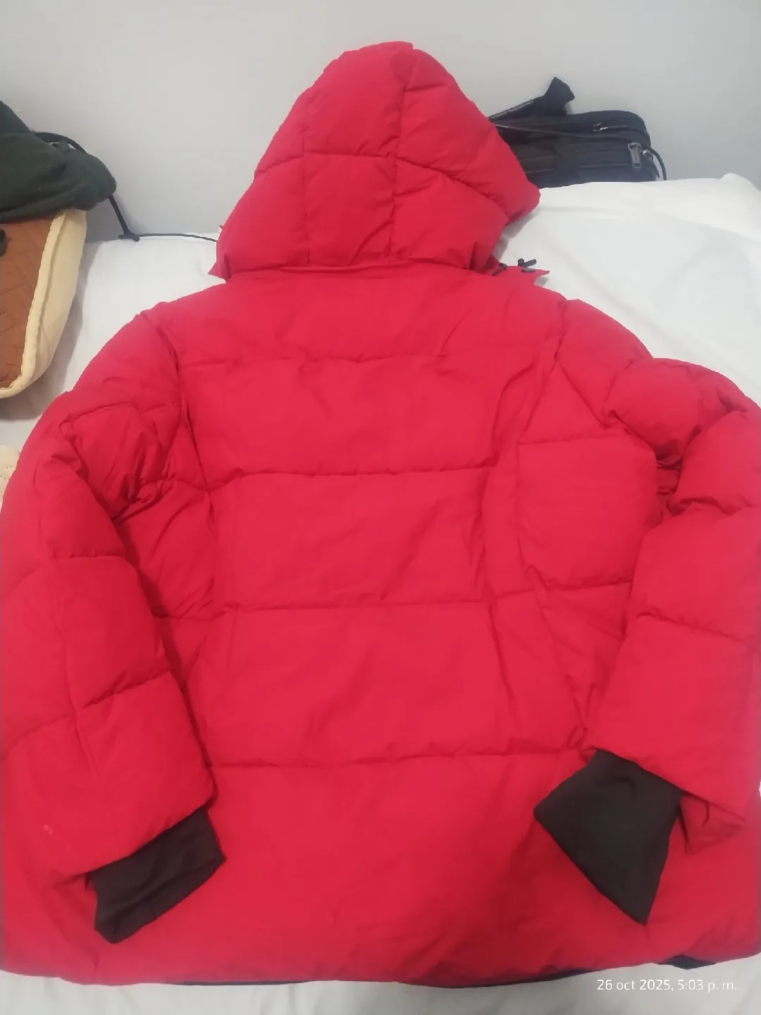 BCBG Paris Red Puffer Jacket Size 2X image indicator(4)