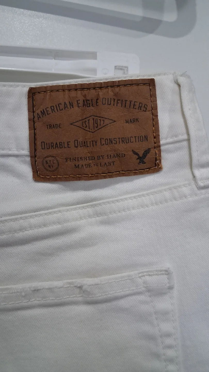 American Eagle Outfitters Slim White Jeans 29x30 image indicator(3)