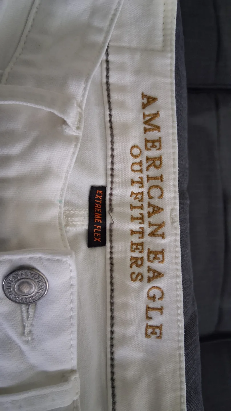 American Eagle Outfitters Slim White Jeans 29x30 image indicator(4)