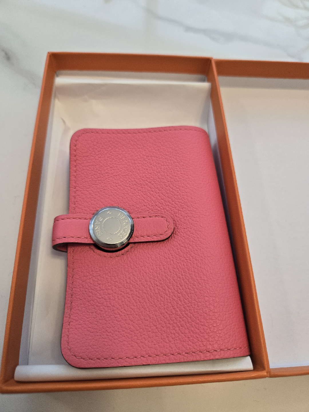 Hermes Dogon Card Holder Rose Azalee