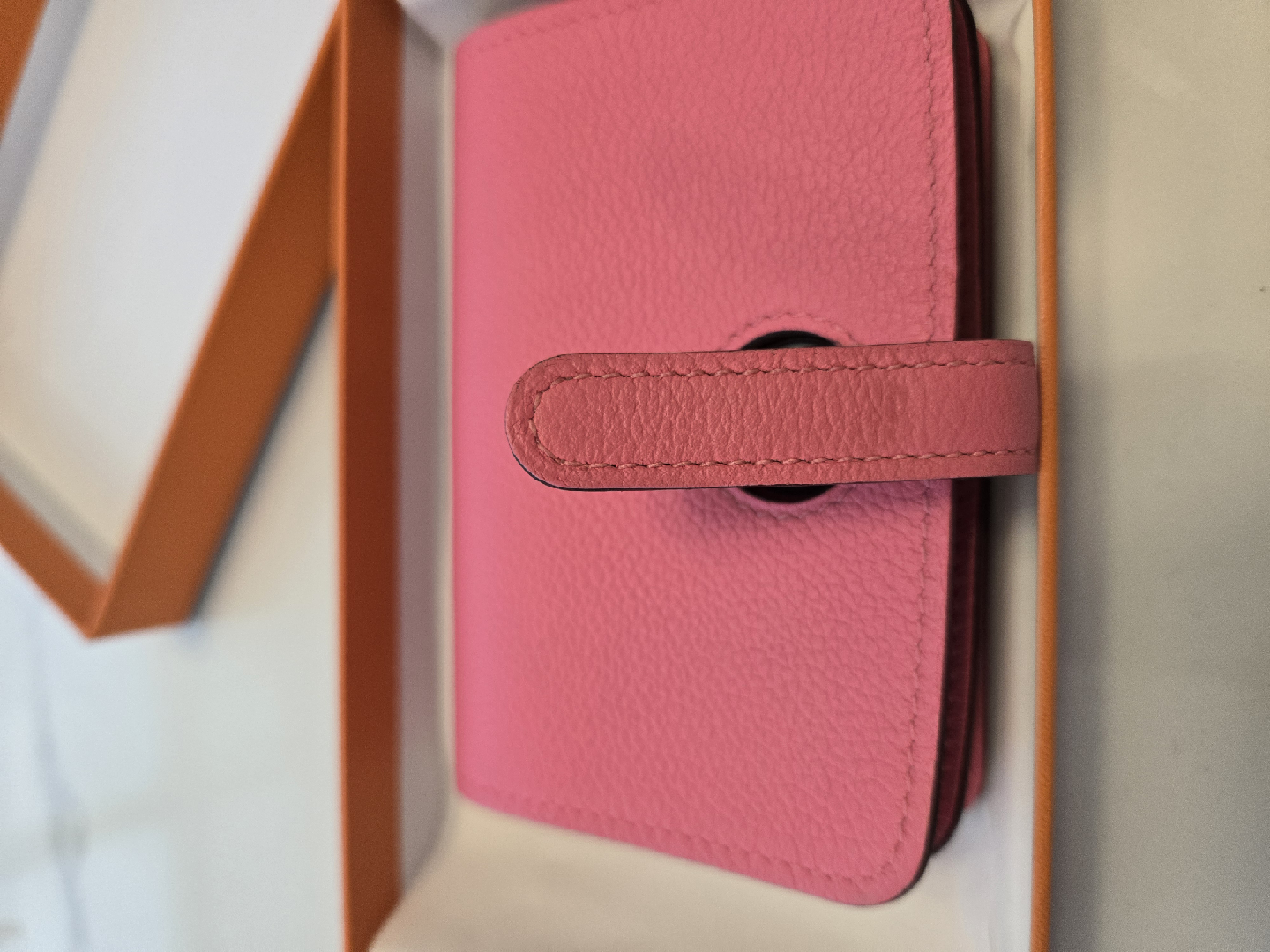 Hermes Dogon Card Holder Rose Azalee - photo 3