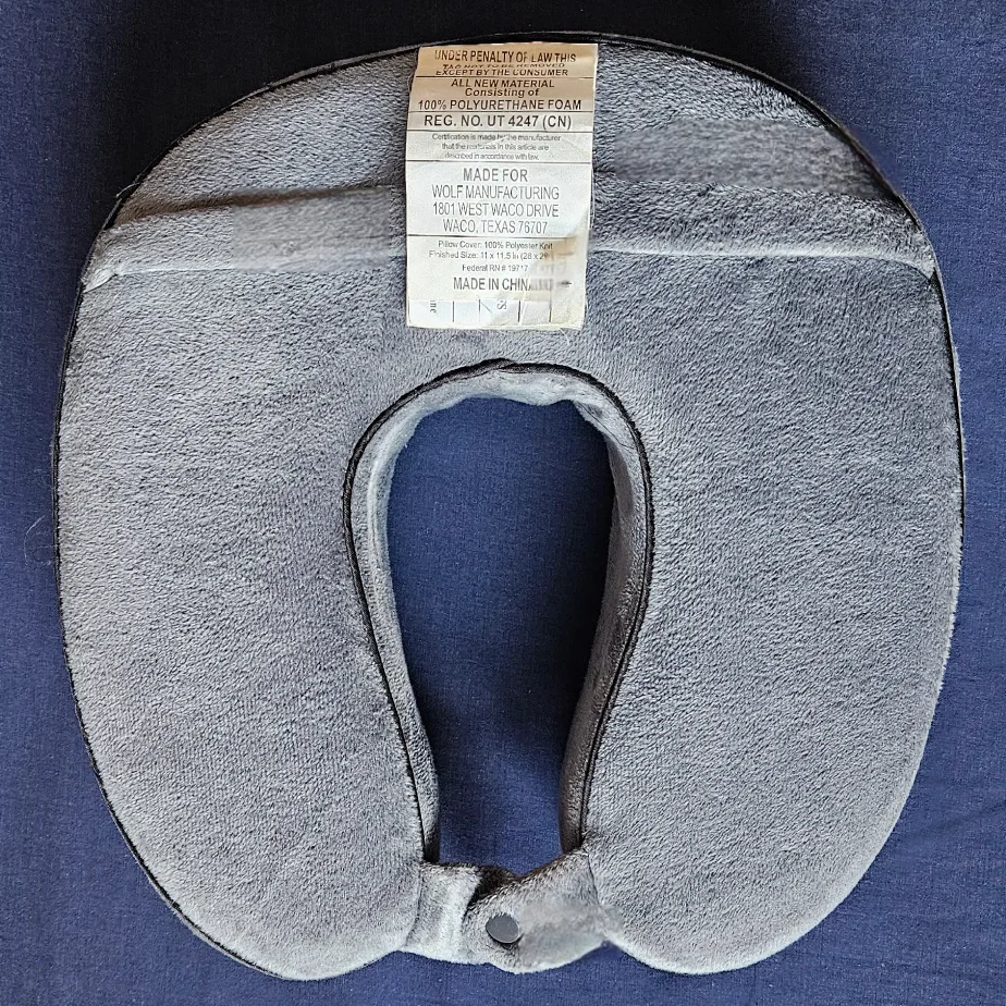 Memory Foam Grey Travel Neck Pillow ✨️🥕 image indicator(3)