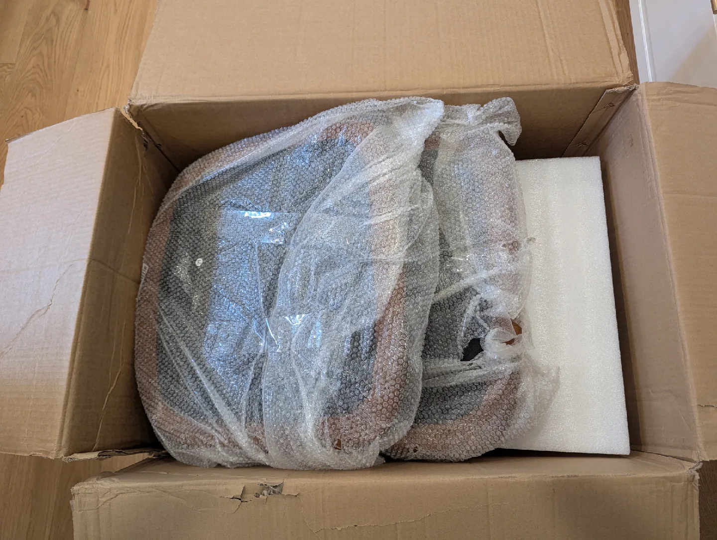 Four Brand New Brown Vegan Leather Chairs image indicator(4)