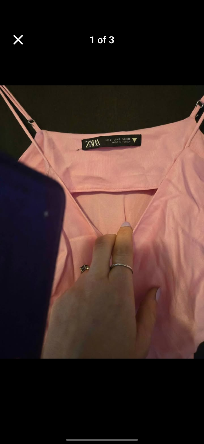 Zara Pink Slip Dress - Size S