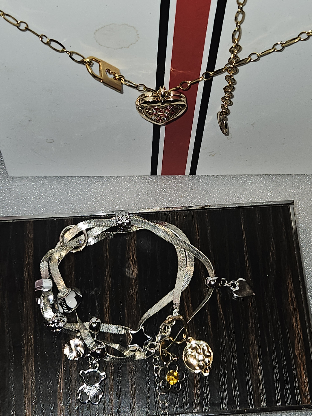 WP Jewelry Gold Heart Locket Necklace & Charm Bracelet - photo 2