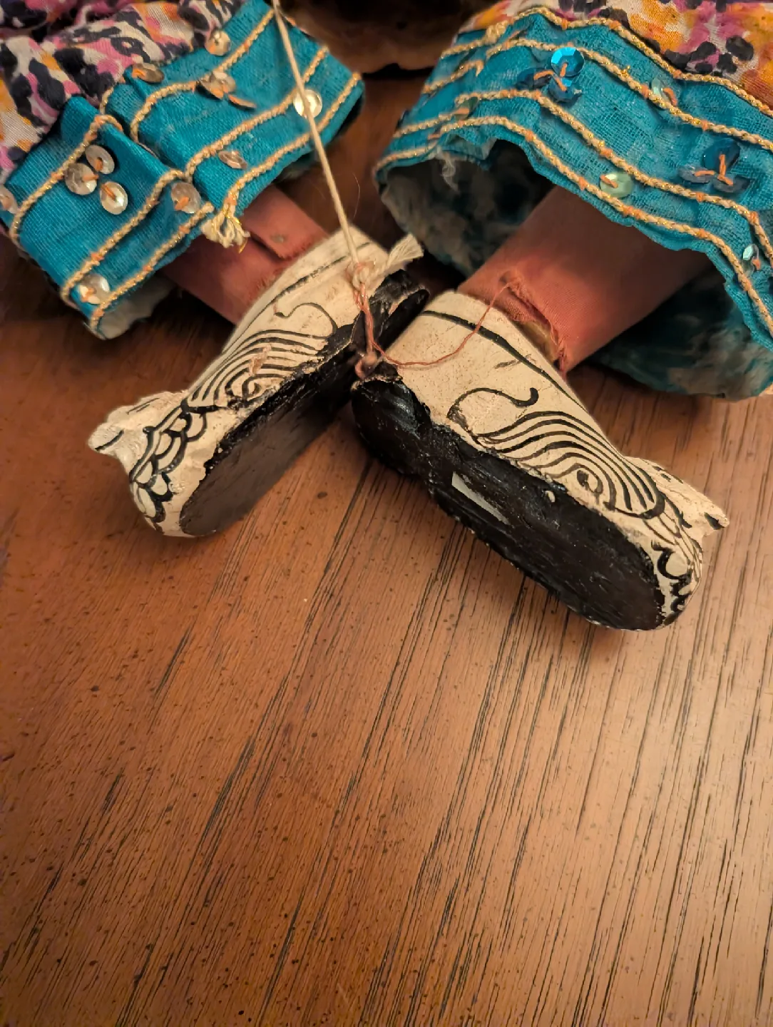 Vintage Burmese marionette String Puppet handcrafted and painted image indicator(2)