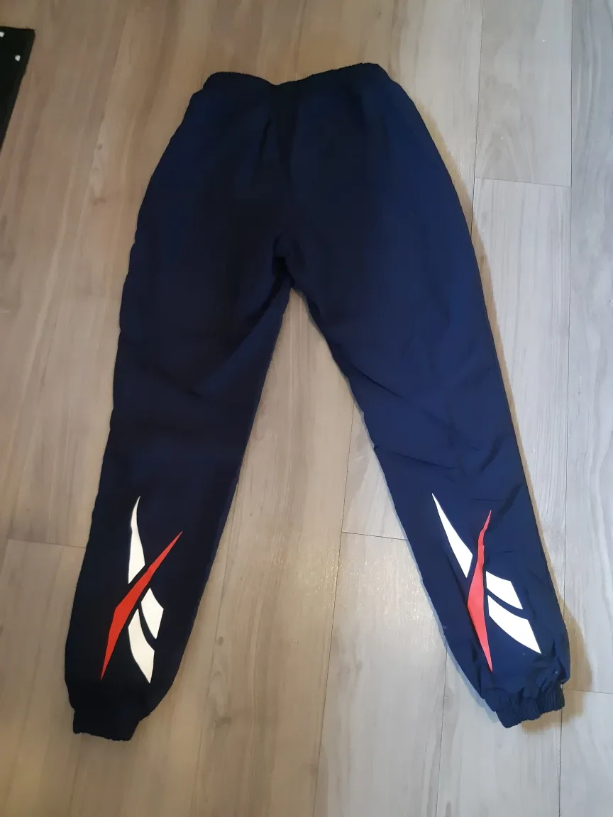 Reebok Navy Blue Track Pants - Men's Size S image indicator(2)