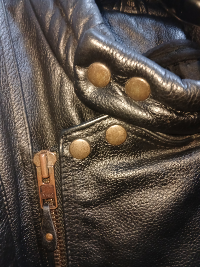 Black Leather Jacket - Size 48 - photo 3