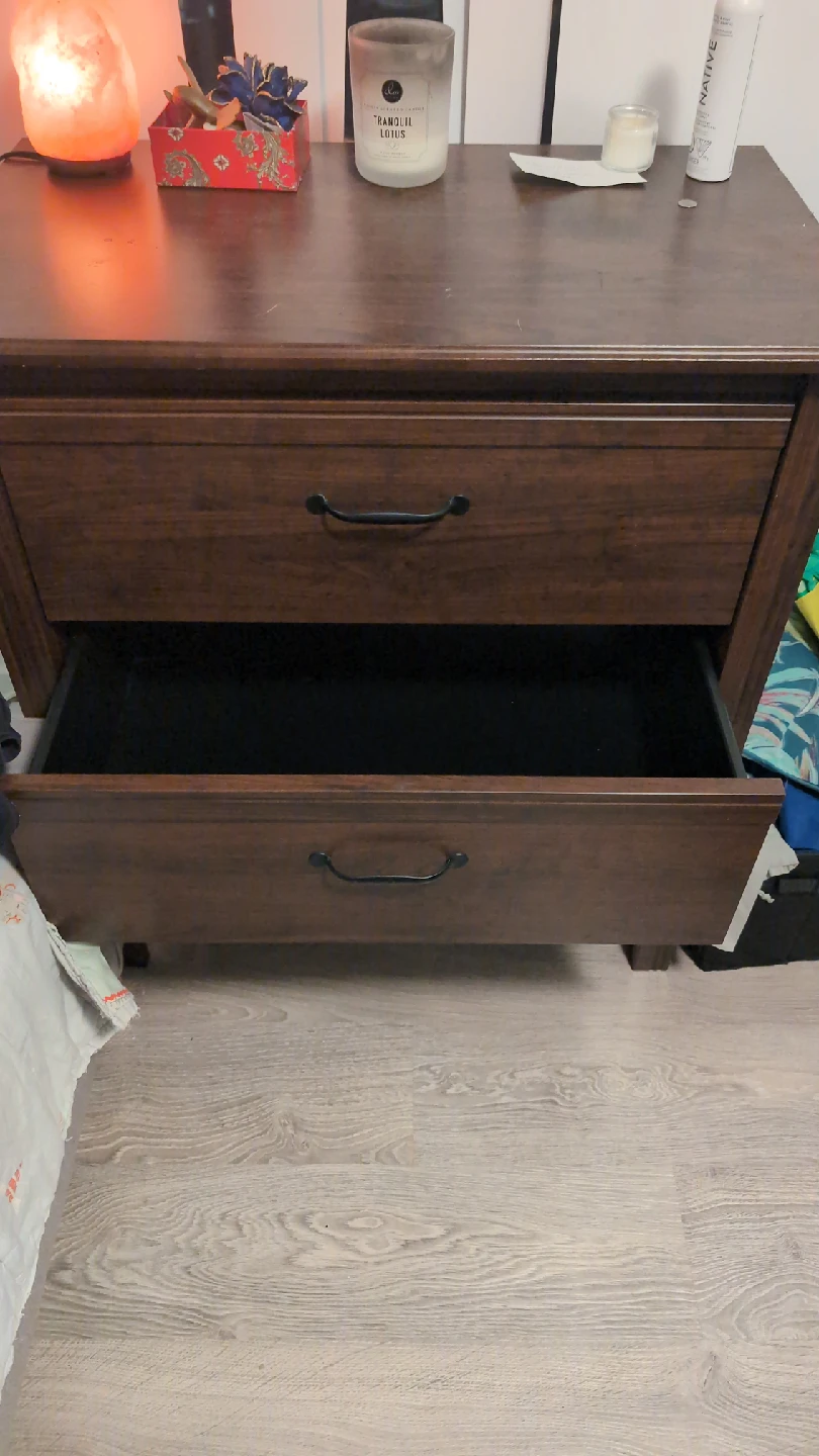 Brown Wood 3-Drawer Dresser - photo 2
