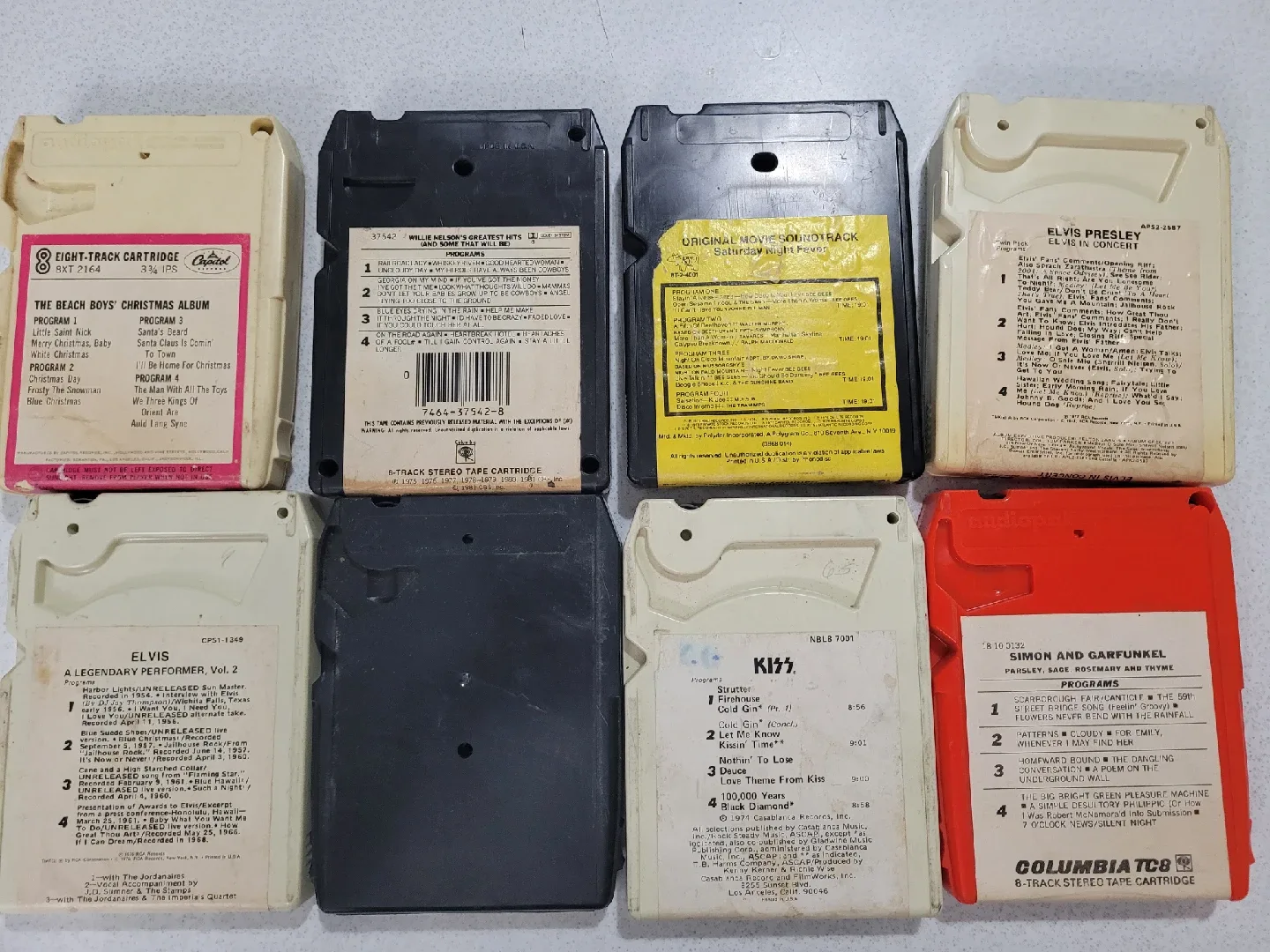 Vintage 8 track Lot Kiss Beatles Elvis Simon & more image indicator(2)