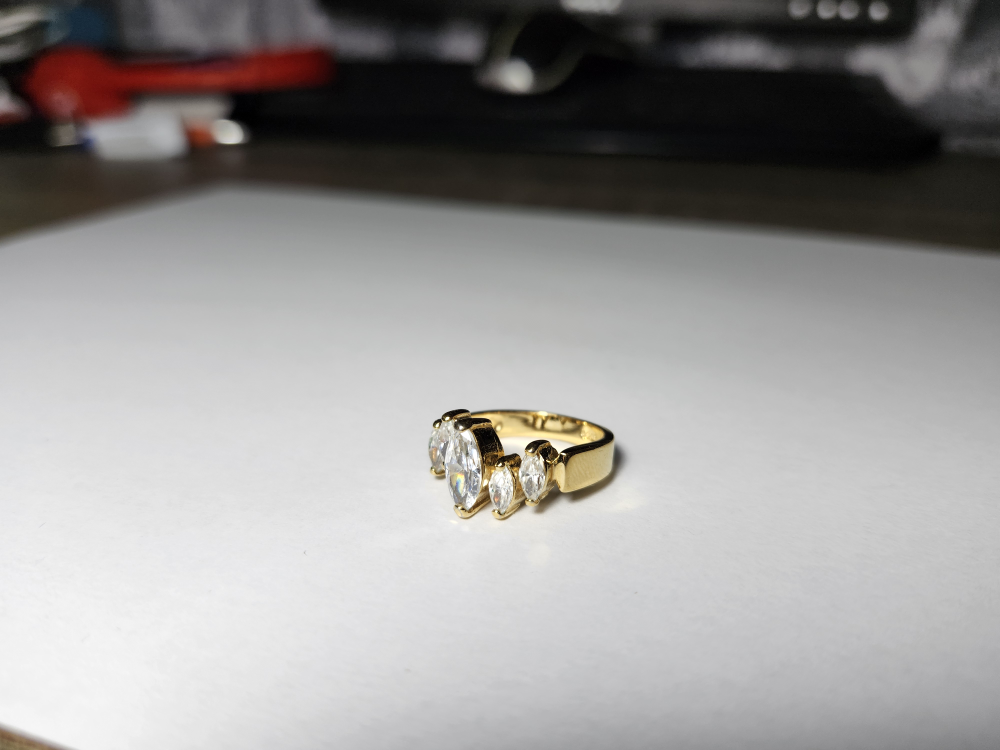Gold Ring with Marquise Cut Stones
