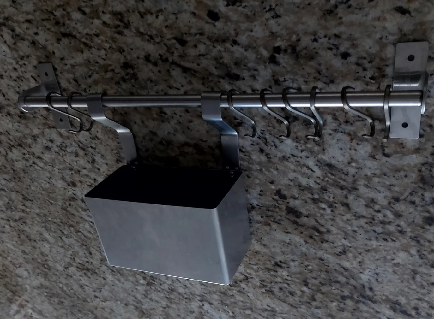 IKEA Rail w/ Container & 8 Hooks - Stainless Steel image indicator(4)