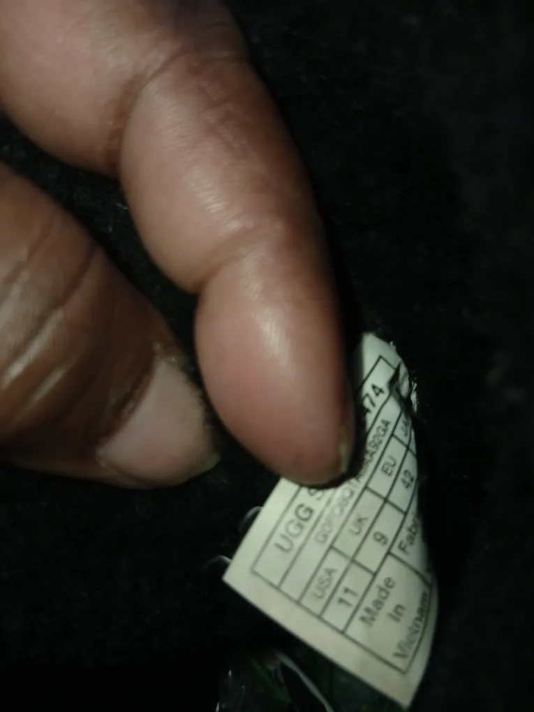 UGG Black Leather Boots, Size 11 image indicator(4)