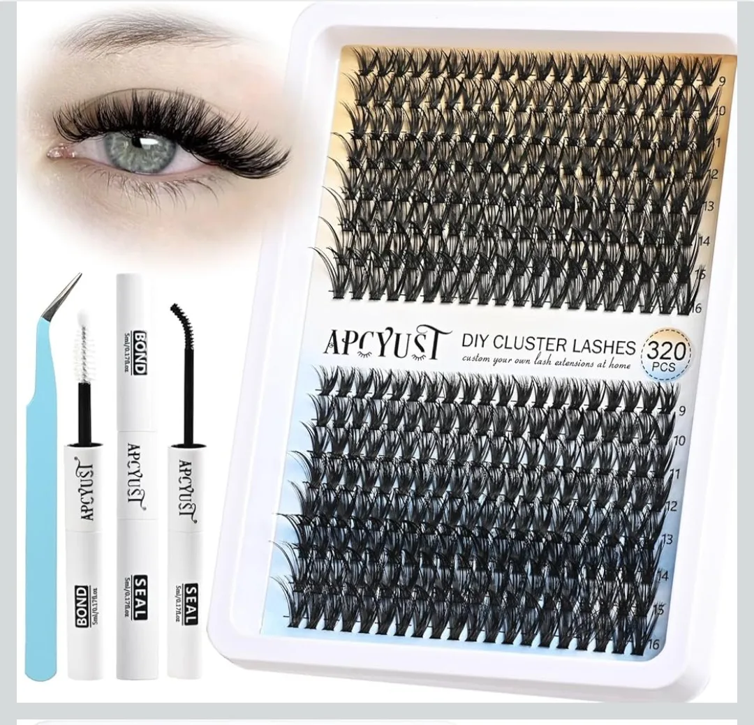 Brand New DIY 320 pcs Cluster Lashes 40D Kit image indicator(9)