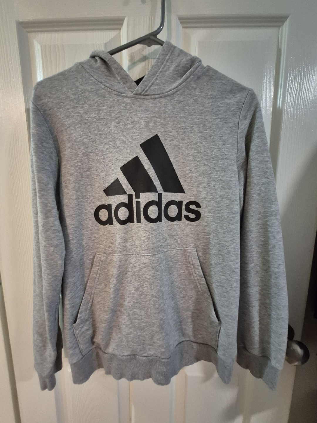 Adidas Grey Hoodie - Size L/G (13-14Y)