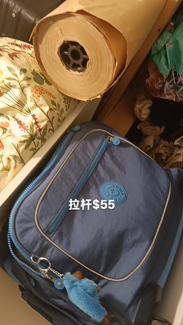 Kipling Blue Backpack with Charm