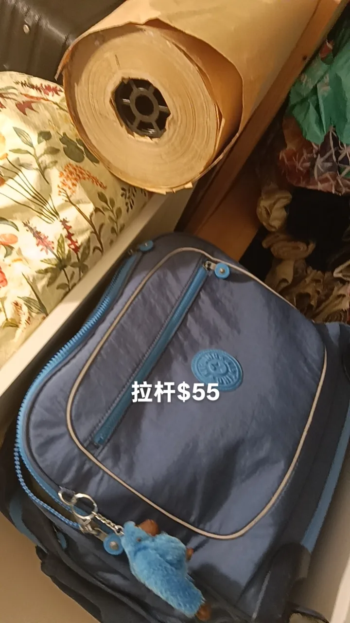 Kipling Blue Backpack with Charm thumbnail